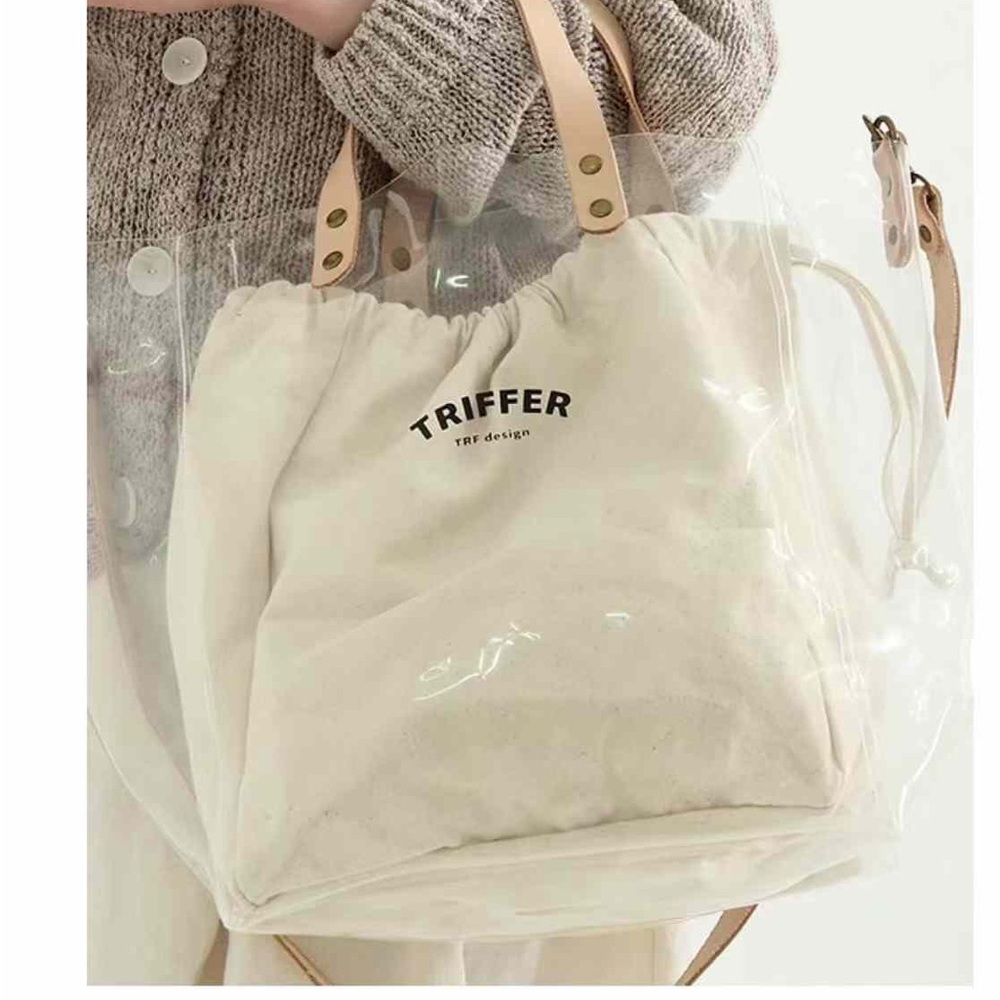 Triffer Vintage Canvas Tote Bag Crossbody Bag Hand Bag